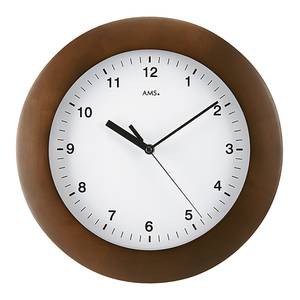 home24 Funk-Wanduhr Colga Massivholz 31 x 31 x 5cm Multicolor/Braun von home24