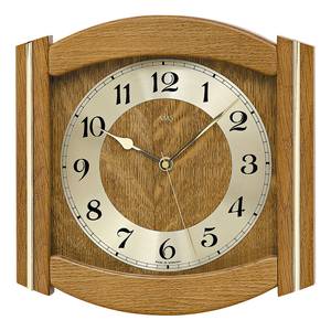 home24 Funk-Wanduhr Peuca Massivholz Eiche 27 x 27 x 5cm Multicolor/Hellbraun von home24