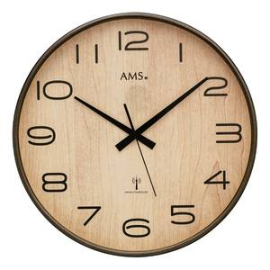 home24 Funk-Wanduhr Pujsa Holzgehäuse 40 x 40 x 5cm Grau/Anthrazit von home24