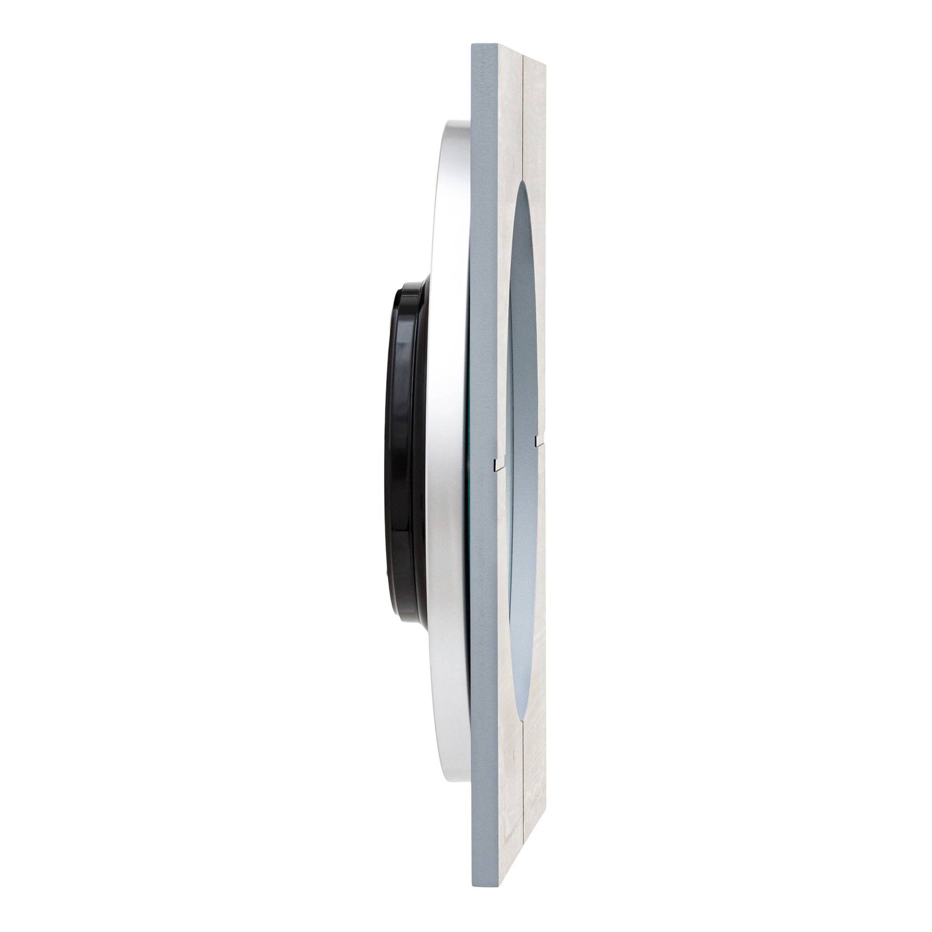 home24 Funk-Wanduhr Rere Beton Dekor 34 x 34 x 5cm Multicolor/Steingrau von home24
