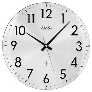 home24 Funk-Wanduhr Tofo Kunstoffgehäuse 32 x 32 x 4cm Silber/Silber von home24