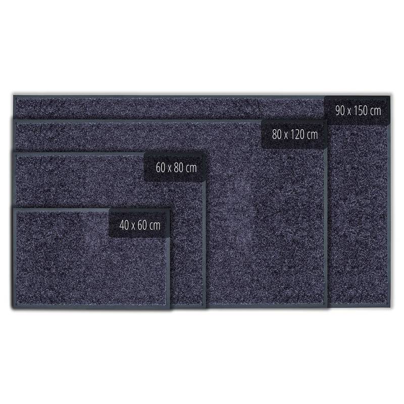 home24 Fußmatte Diamant 80 x 120cm Schwarz/Schwarz von home24