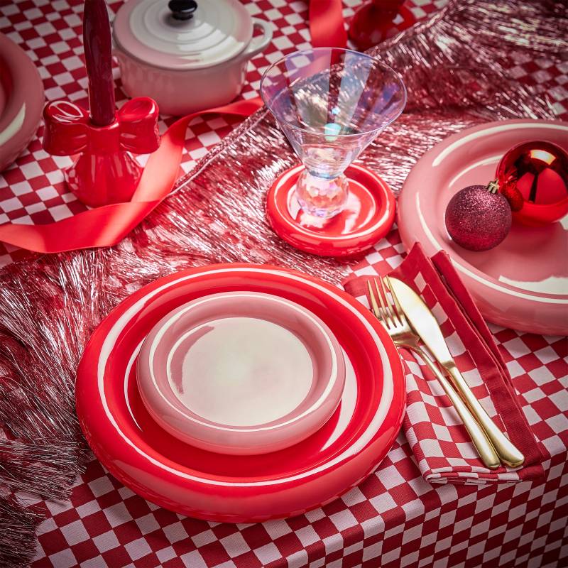 home24 GROOVE Dinnerteller Ø 27cm rot Beige/Rot home24 GROOVE Dinnerteller Ø 27cm rot Beige/Rot von home24