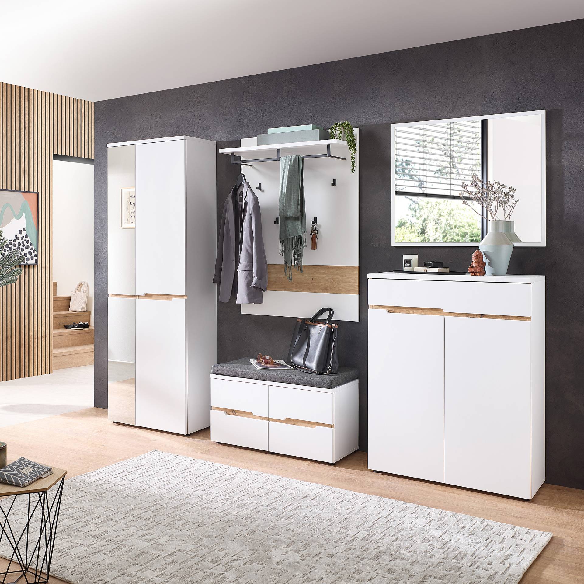 home24 Garderobenschrank 65 cm Spiegel 65 x 192 x 38cm Weiß/Weiß home24 Garderobenschrank 65 cm Spiegel 65 x 192 x 38cm Weiß/Weiß von home24