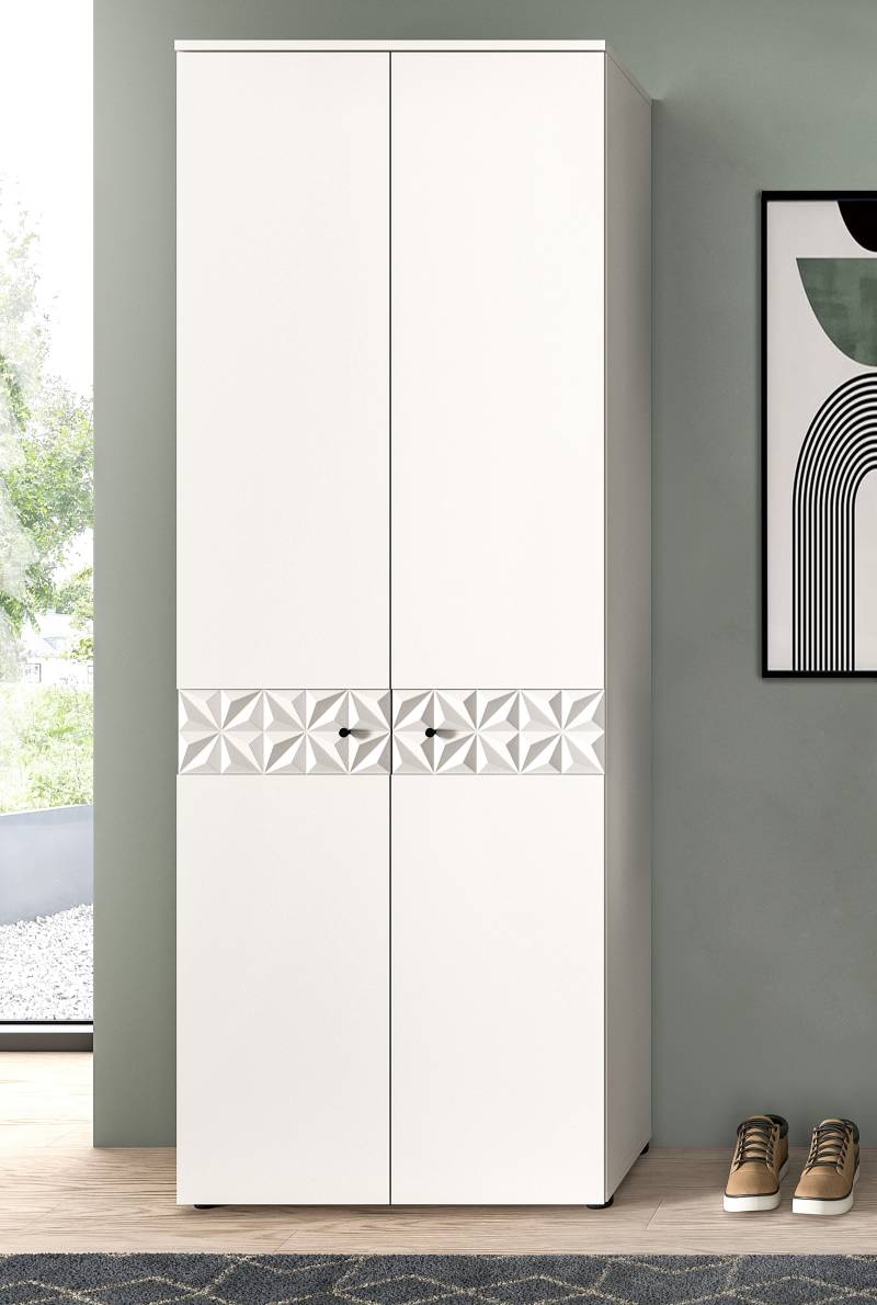 home24 Garderobenschrank 70 x 192 x 35cm Weiß von home24