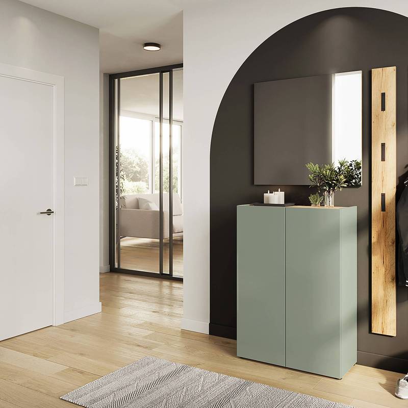 home24 Garderobenset Alviano 3-teilig eckig 104 x 200 x 33cm Grün/Salbei home24 Garderobenset Alviano 3-teilig eckig 104 x 200 x 33cm Grün/Salbei von home24