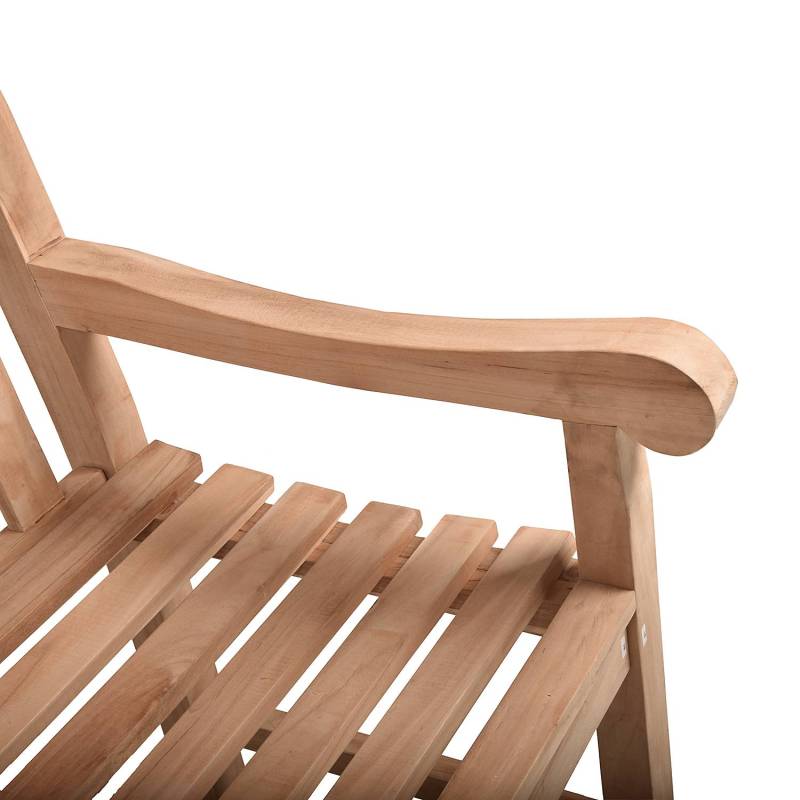 home24 Gartenbank Pantar Teakholz Massiv, naturbelassen Braun 66 x 92 x 120cm von home24