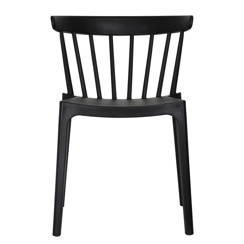 home24 Gartenstuhl Doulan Polypropylen Schwarz/Schwarz 54 x 75 x 53cm von home24
