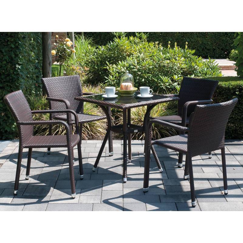 home24 Gartenstuhl Minas I Gestell: Aluminium Geflecht: Gardino Braun 61 x 83 x 57cm home24 Gartenstuhl Minas I Gestell: Aluminium Geflecht: Gardino Braun 61 x 83 x 57cm von home24