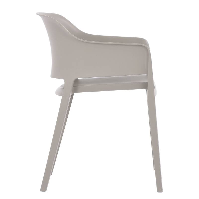 home24 Gartenstuhl Trige Polypropylen Grau/Taupe 78 x 55 x 55cm von home24
