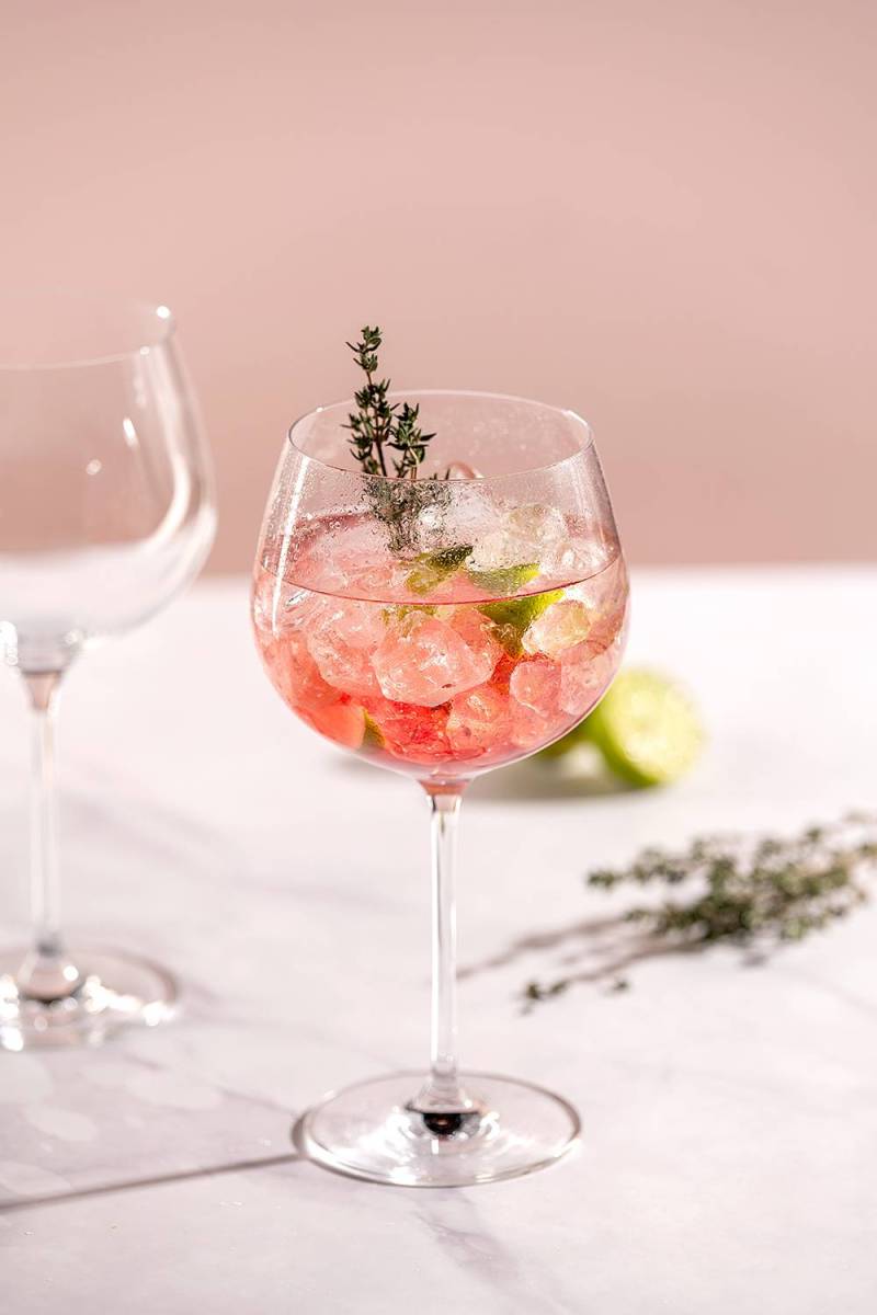 home24 Gin Tonic Glas 2er-Set 24 x 23 x 12cm Durchsichtig von home24