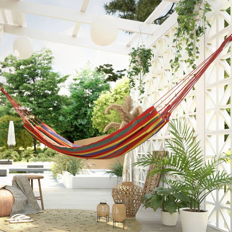 home24 Hängematte Mischgewebe Multicolor/Multicolor 80 x 240 x 80cm von home24