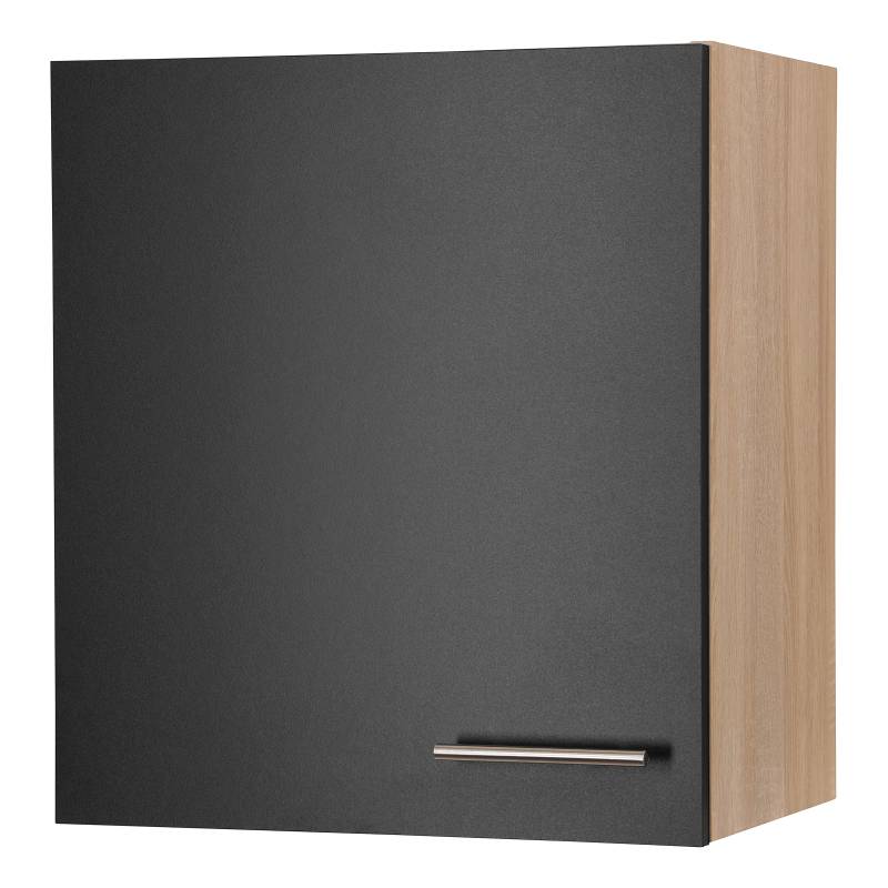 home24 Hängeschrank Merle 50cm Schwarz/Schwarz von home24