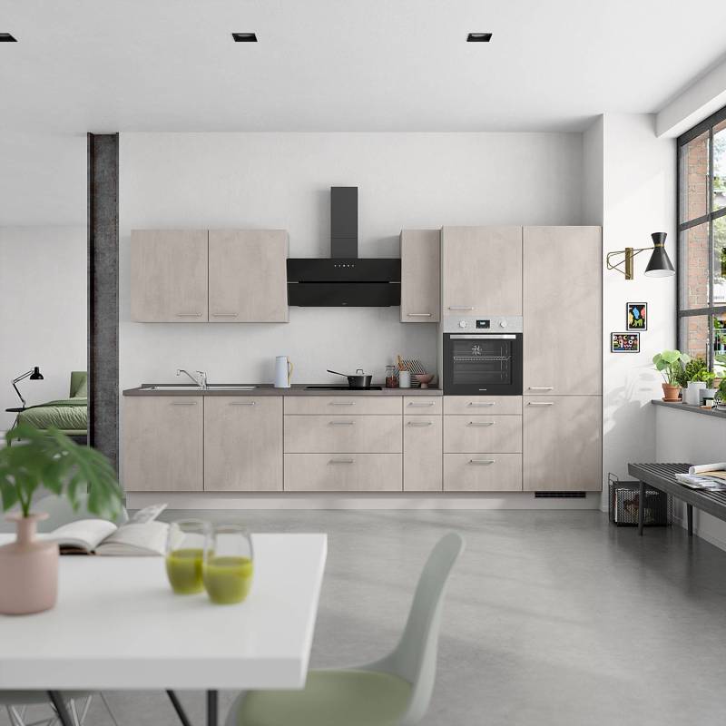 home24 Hängeschrank Riva mit 1 Tür 60cm Türanschlag rechts Grau/Steingrau von home24