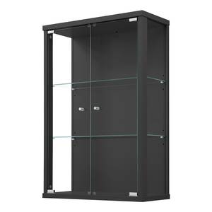 home24 Hängevitrine I 56 x 82 x 25cm ohne Beleuchtung Schwarz/Schwarz von home24