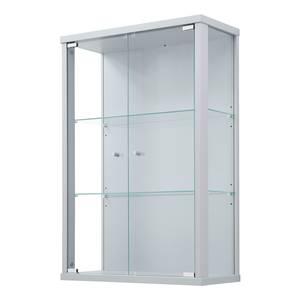 home24 Hängevitrine I 56 x 82 x 25cm ohne Beleuchtung Silber/Silber von home24