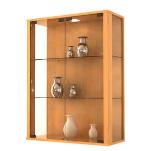 home24 Hängevitrine Udina 60 x 80 x 25cm ohne Beleuchtung Braun/Buche Dekor von home24
