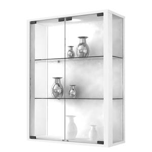home24 Hängevitrine Udina 60 x 80 x 25cm ohne Beleuchtung Weiß/Weiß von home24