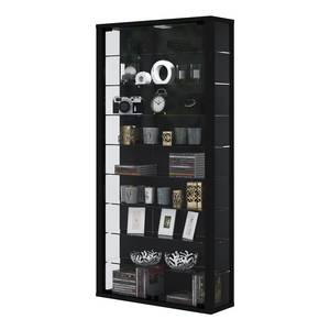 home24 Hängevitrine Vitrosa III 59 x 113 x 18cm Schwarz/Schwarz von home24