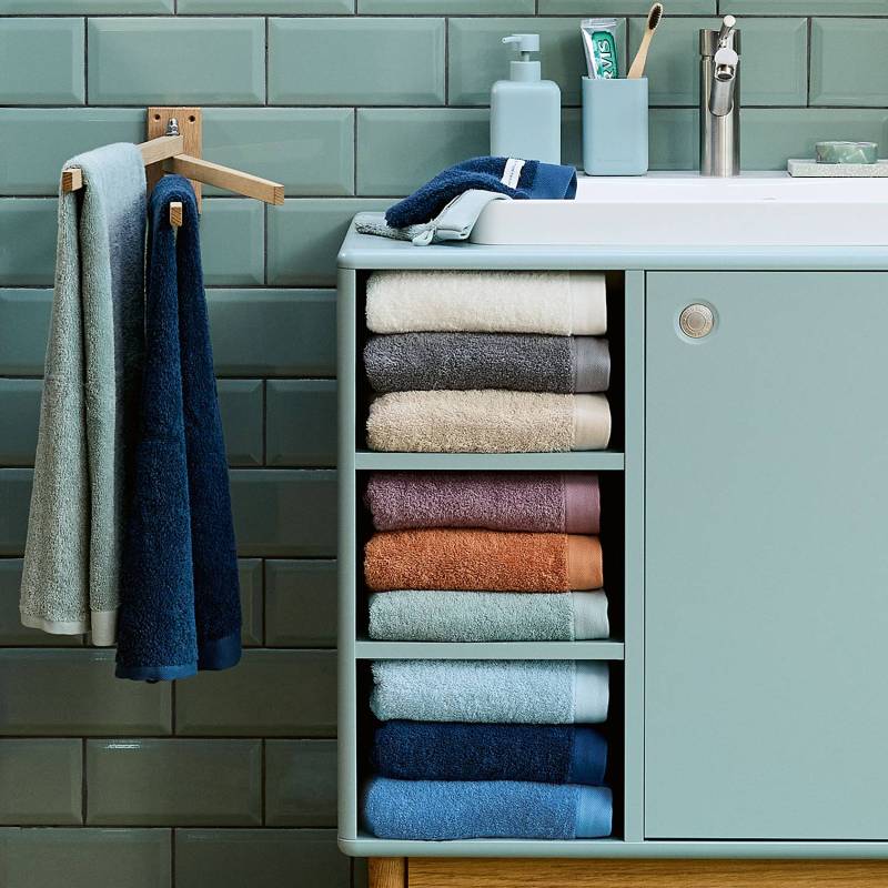 home24 Handtuch 2er-Set 50 x 0 x 100cm Blau/Hellblau von home24