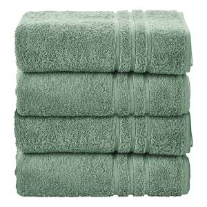 home24 Handtuchset Daily Uni I 4-teilig Grün/Grün von home24