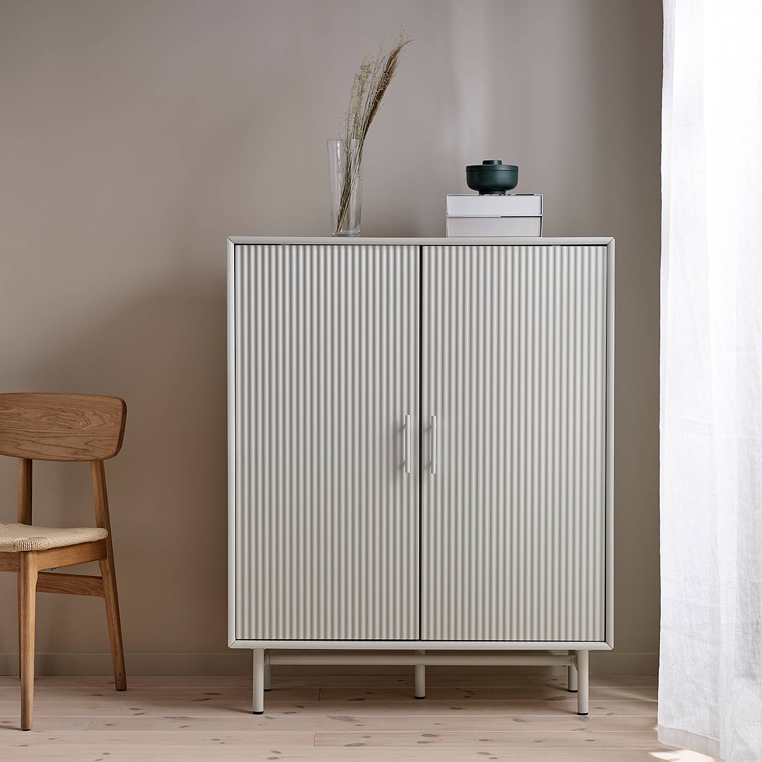 home24 Highboard 100 x 125 x 40cm Grau/Beige home24 Highboard 100 x 125 x 40cm Grau/Beige von home24