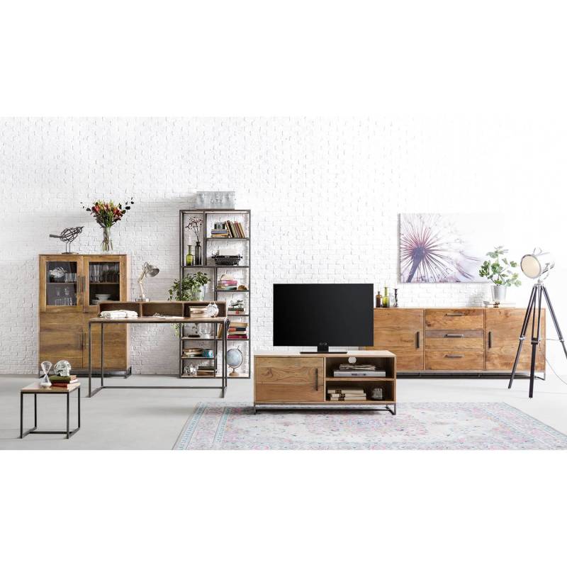 home24 Highboard 100 x 140 x 35cm Braun/Akazie Hellbraun von home24