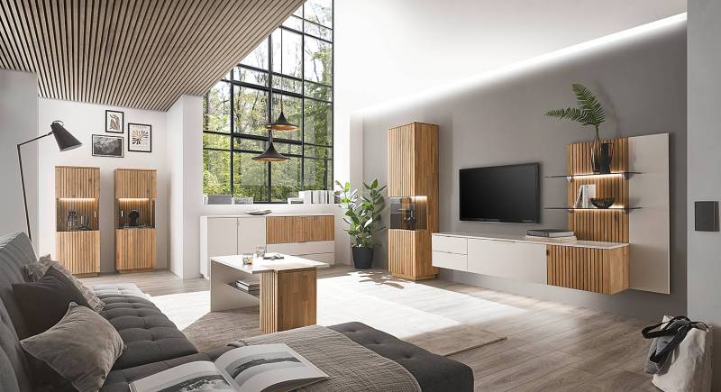 home24 Highboard - 52 cm 52 x 152 x 40cm Türanschlag links Braun von home24
