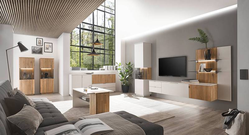 home24 Highboard - 52 cm 52 x 152 x 40cm Türanschlag rechts Braun von home24