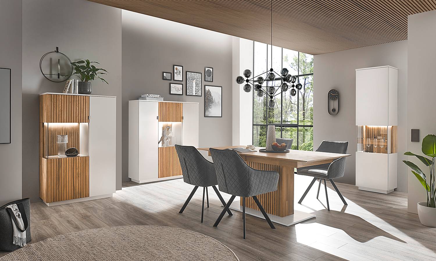 home24 Highboard - 92 cm 92 x 152 x 40cm Glastür links Braun/Weiß/Weiß home24 Highboard - 92 cm 92 x 152 x 40cm Glastür links Braun/Weiß/Weiß von home24
