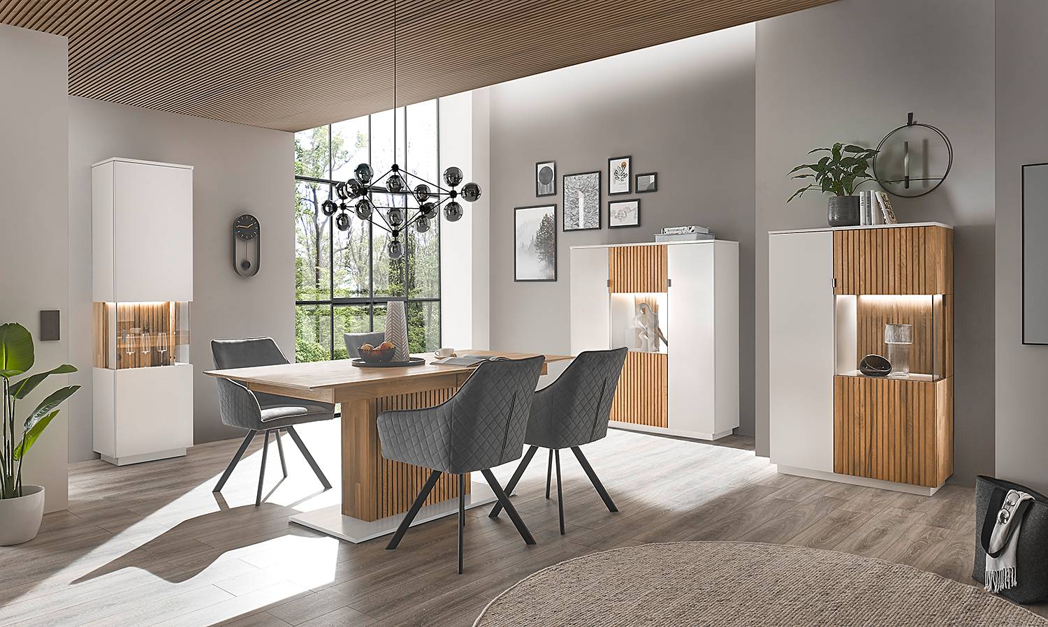 home24 Highboard - 92 cm 92 x 152 x 40cm Glastür rechts Braun/Weiß/Weiß home24 Highboard - 92 cm 92 x 152 x 40cm Glastür rechts Braun/Weiß/Weiß von home24