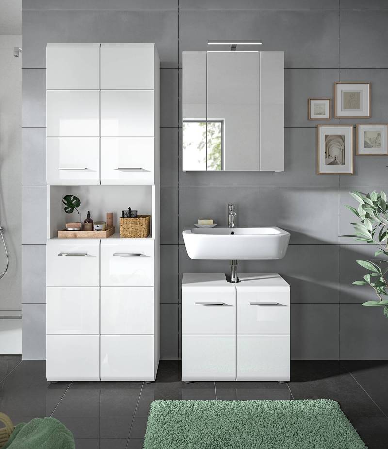 home24 Hochschrank 60 x 185 x 30cm Weiß/Hochglanz Weiß home24 Hochschrank 60 x 185 x 30cm Weiß/Hochglanz Weiß von home24