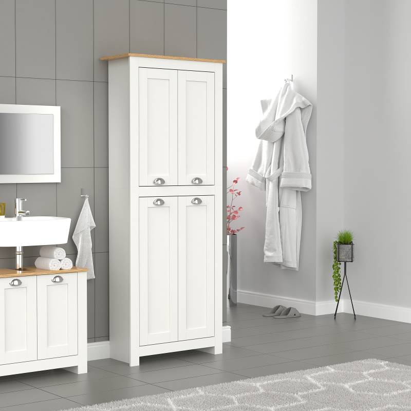 home24 Hochschrank Balusa 72cm Weiß/Weiß/Eiche Dekor home24 Hochschrank Balusa 72cm Weiß/Weiß/Eiche Dekor von home24