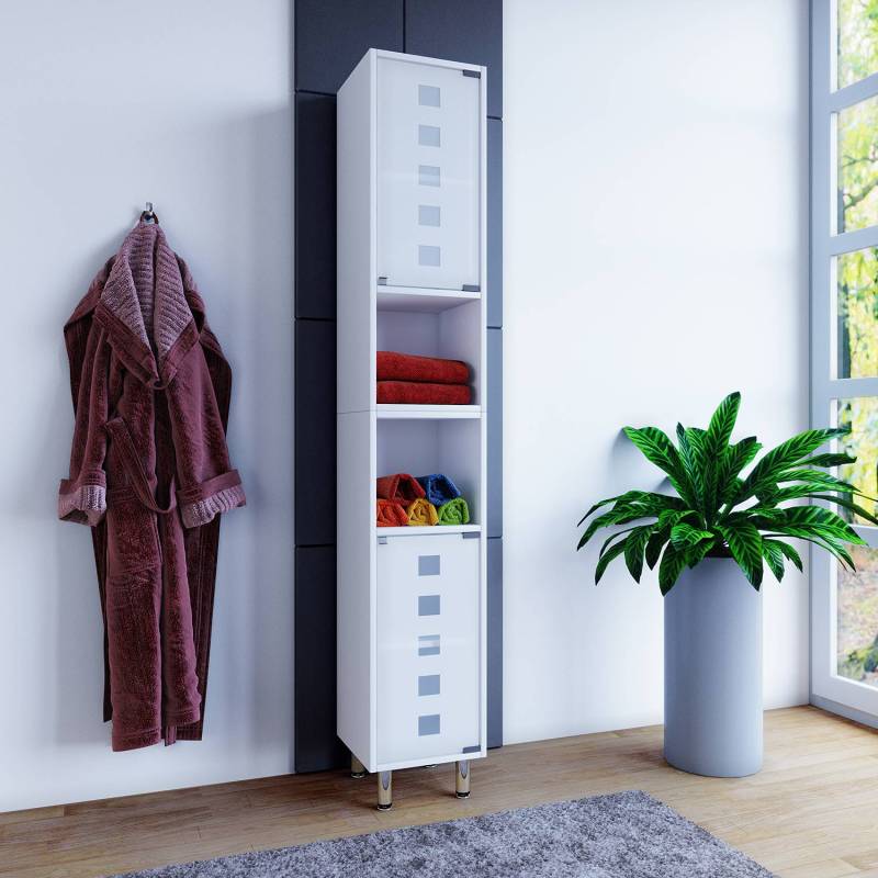 home24 Hochschrank Darola 30 x 180 x 30cm Weiß von home24