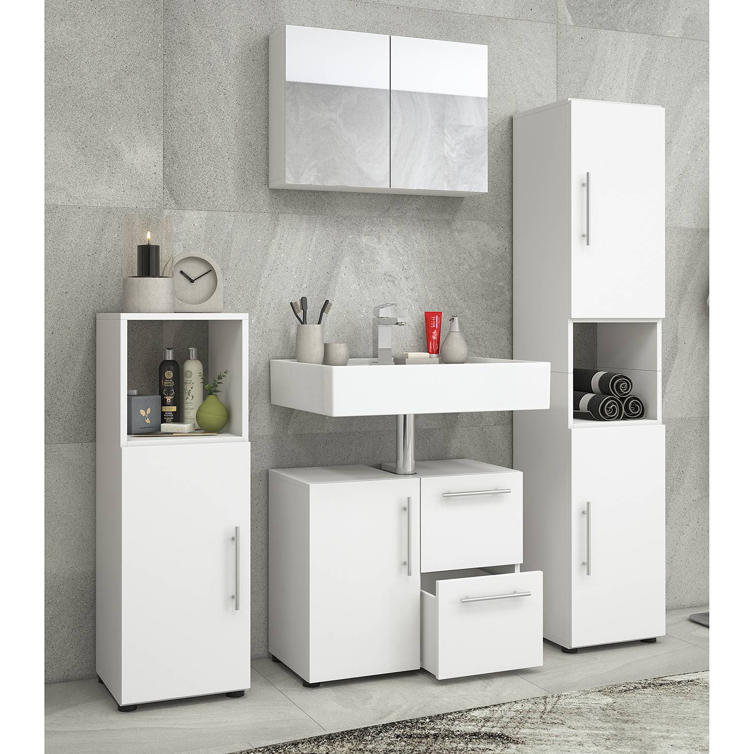 home24 Hochschrank Flandu 31 x 160 x 30cm Weiß/Weiß home24 Hochschrank Flandu 31 x 160 x 30cm Weiß/Weiß von home24