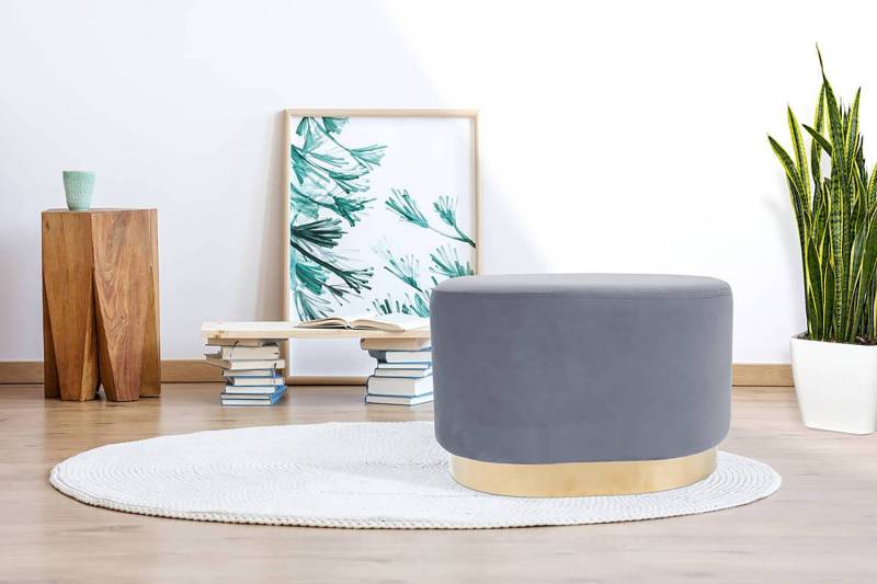home24 Hocker Nano Typ C 36cm Multicolor/Dunkelgrau von home24