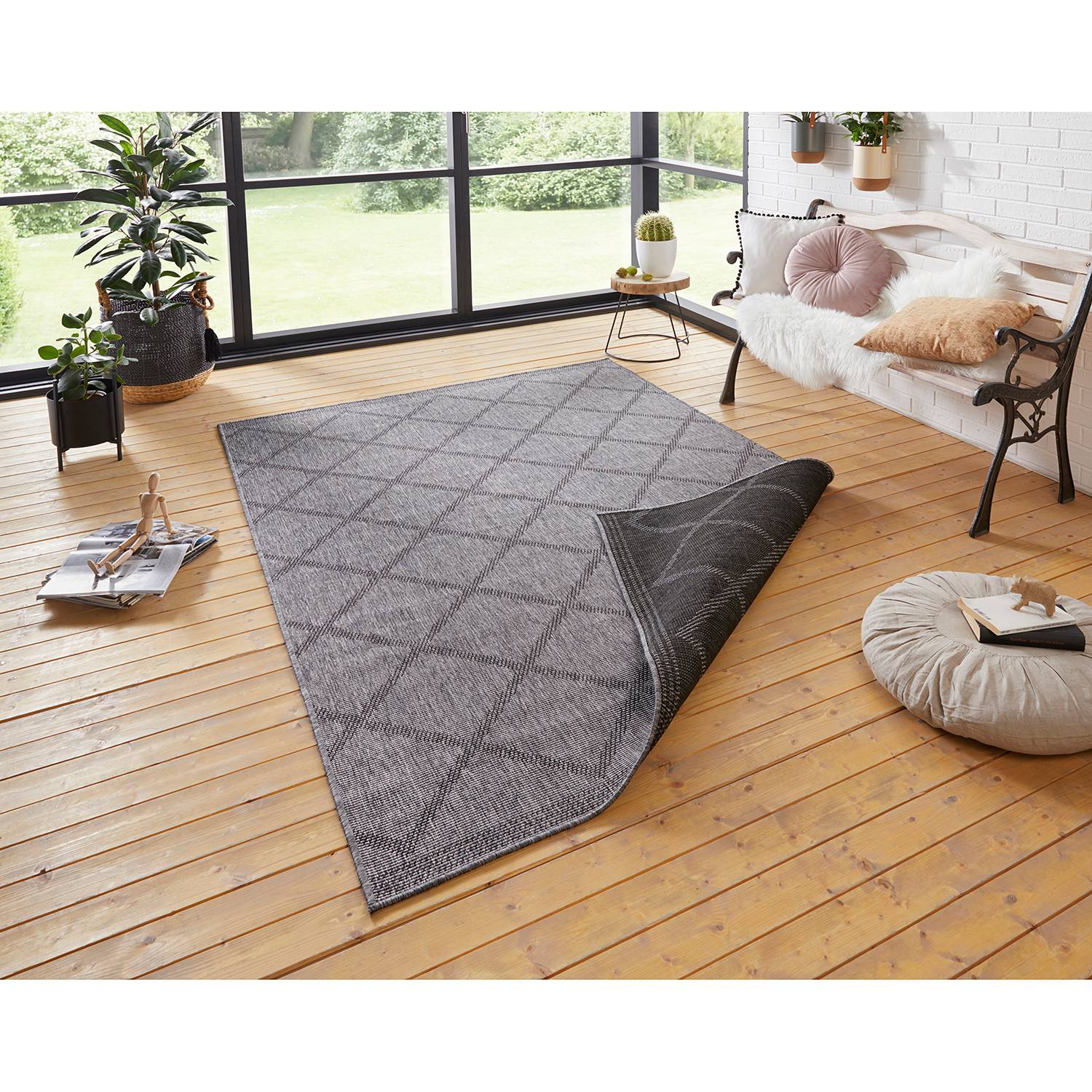 home24 In-/Outdoorteppich Corsica Schwarz/Anthrazit Webstoff 160 x 230cm home24 In-/Outdoorteppich Corsica Schwarz/Anthrazit Webstoff 160 x 230cm von home24