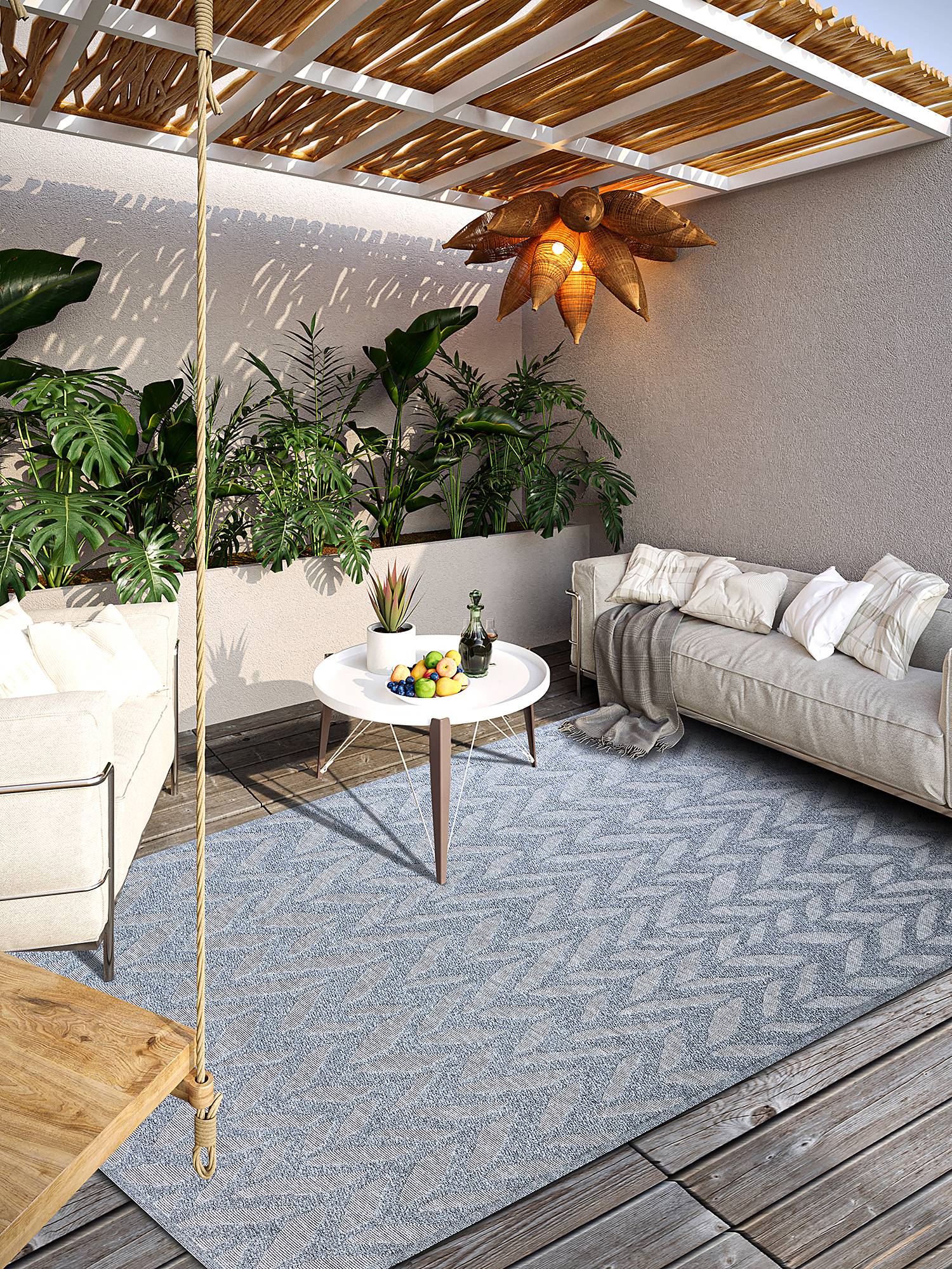 home24 In- & Outdoorteppich Georgette Grau/Grau Recyceltes Polyester 200 x 290cm home24 In- & Outdoorteppich Georgette Grau/Grau Recyceltes Polyester 200 x 290cm von home24