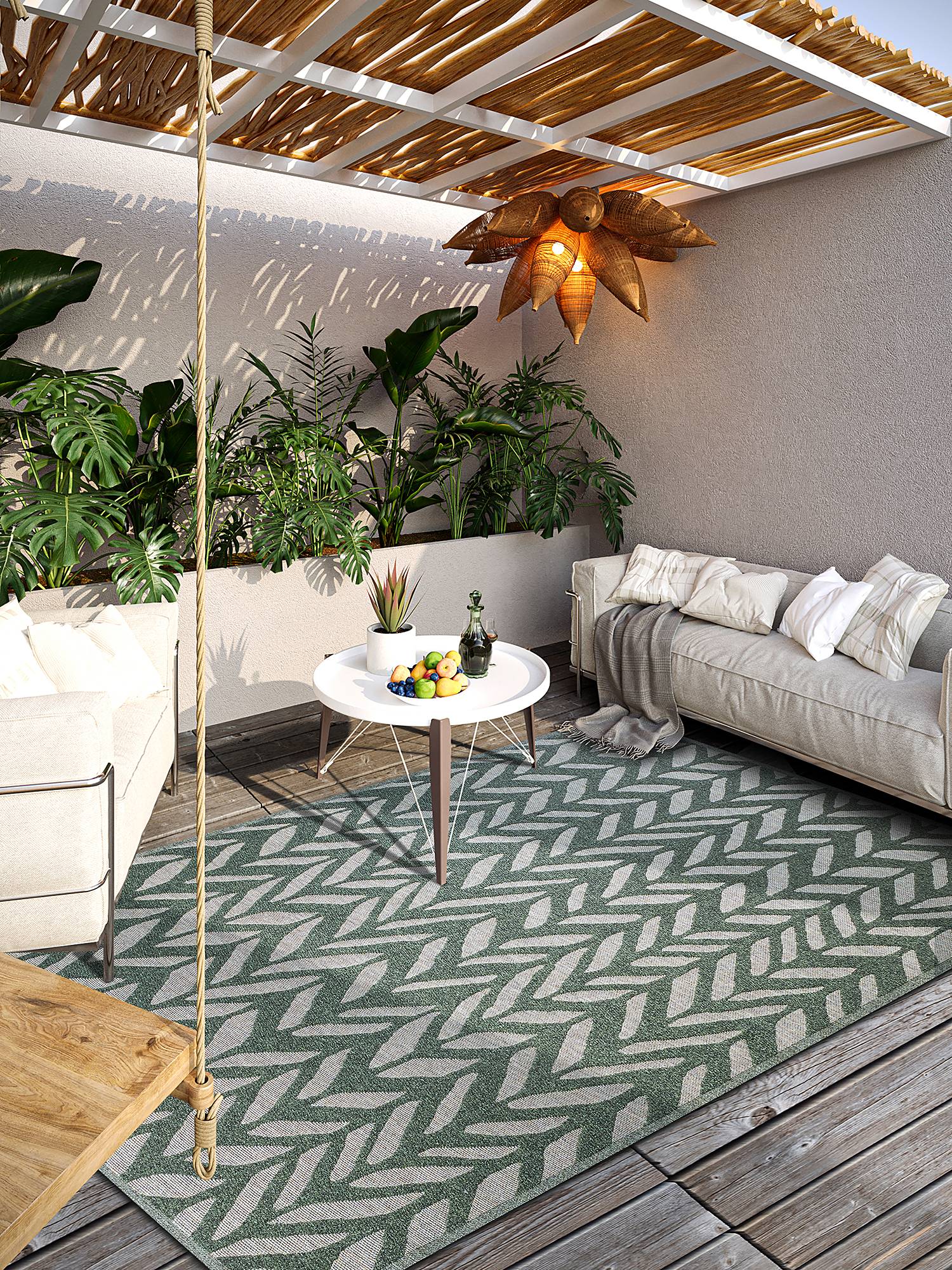 home24 In- & Outdoorteppich Georgette Grün/Grün Recyceltes Polyester 200 x 290cm home24 In- & Outdoorteppich Georgette Grün/Grün Recyceltes Polyester 200 x 290cm von home24