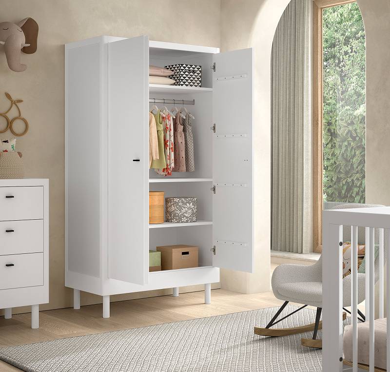 home24 Jugendzimmer 4-tlg Schreibtisch 100cm Weiß/Weiß von home24