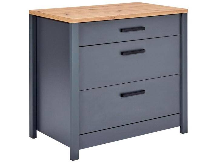 home24 SCHUBKASTENUNTERSCHRANK, Anthrazit, Metall, 3 Schubladen, einzeln stellbar, 100x92x60 cm, Zusatzausstattung erhältlich, Küchen, Küchenmöbel, von home24