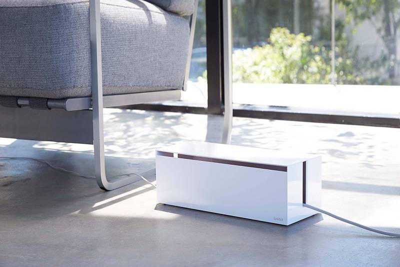 home24 Kabelbox Web 40 x 15 x 16cm Weiß/Weiß von home24