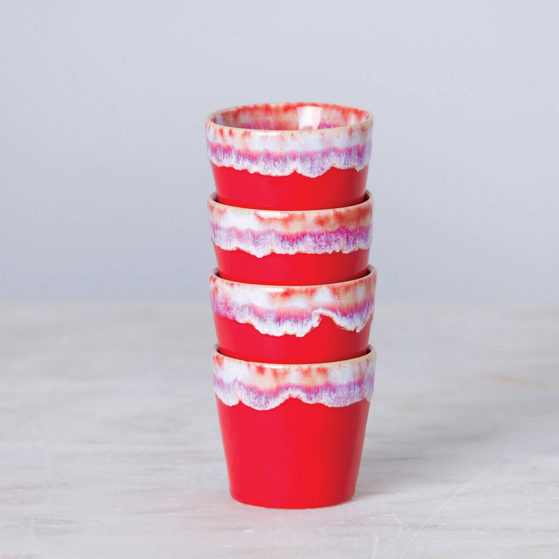 home24 Kaffeebecher 8 x 8 x 8cm Rot/Rot von home24