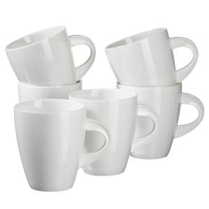 home24 Kaffeebecher La Musica 6er-Set 30 x 28 x 13cm Weiß/Weiß von home24
