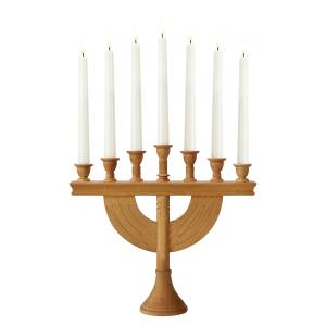 home24 Kerzenständer Torpa 11 x 62 x 42cm Braun / Weiß von home24