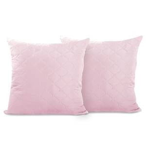 home24 Kissenbezug Daxel 2er-Set Pink/Babyrosa 40 x 40cm Microfaser von home24