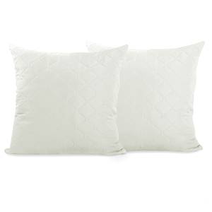 home24 Kissenbezug Daxel 2er-Set Weiß/Weiß 40 x 40cm Microfaser von home24