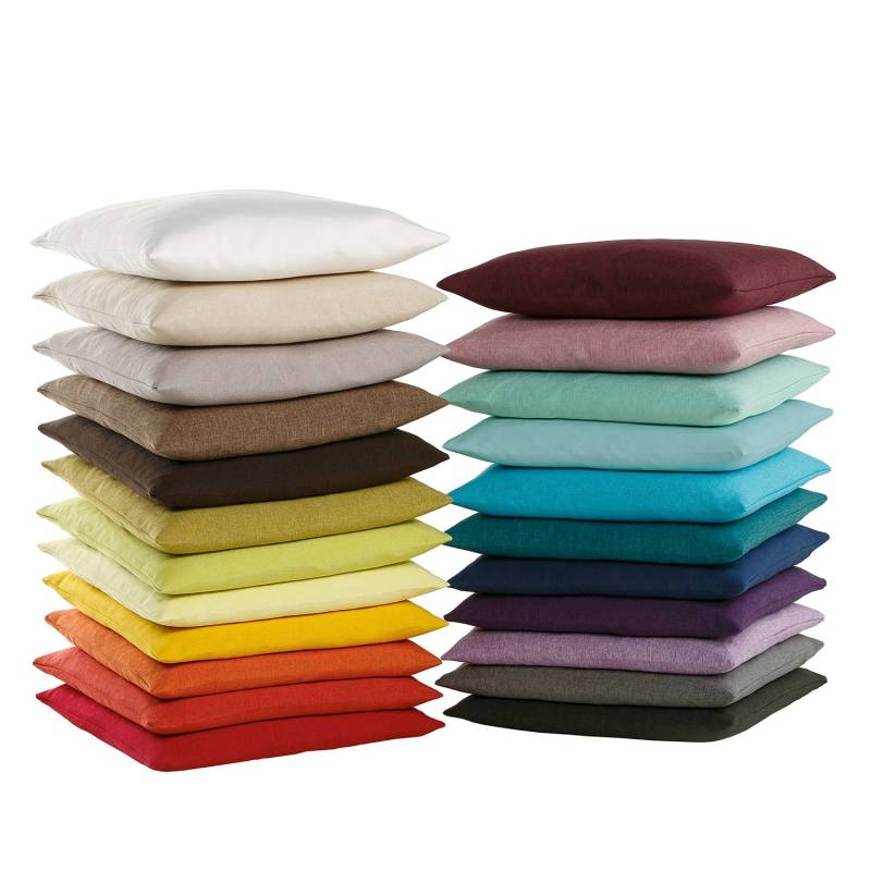 home24 Kissenbezug Milano 2er-Set Türkis/Petrol 50 x 50cm Kunstfaser von home24