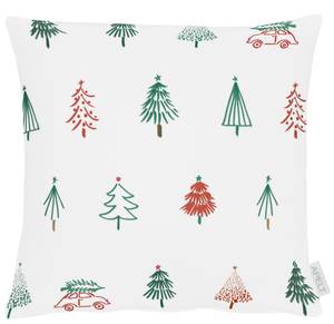 home24 Kissenbezug Winterwelt Typ F Weiß/Weiß 40 x 40cm Mischgewebe von home24