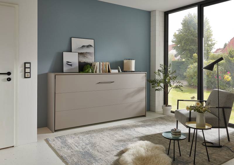 home24 Klappbett - quer 90 x 200cm Spanplatte, foliert Grau/Beige/Saharagrau home24 Klappbett - quer 90 x 200cm Spanplatte, foliert Grau/Beige/Saharagrau von home24